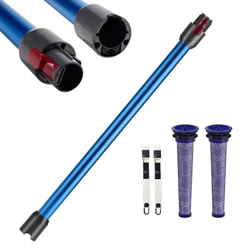 Dyson Verlängerungsrohr mit 2-in-1 Sauber Bürsten, Teleskoprohr mit 2 Stück Filtern für V7, V8, V10, V11, V15, Starre Verlängerung Saugrohr für Dyson V11, Blau