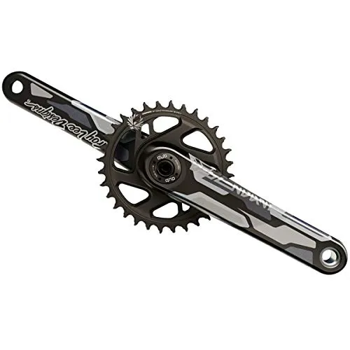 Truvativ Descendant Troy Lee Design Eagle Crankset 165mm - Sonstiges Fahrradzubehör mit Carbon-Kurbelarmen und Aluminium-Kettenblatt, ideal für 1-fach Antriebe und kompatibel mit DUB-Systemen.