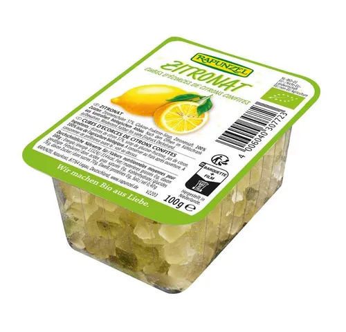 Rapunzel Backzutat Zitronat - gewürfelt 100g