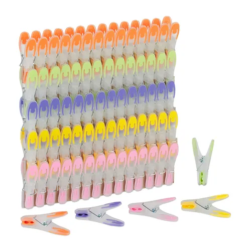 Wäscheklammern Weiß von Relaxdays