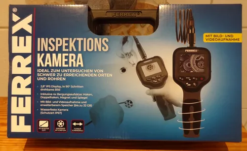 FERREX Endoskopkamera mit 7,1 cm IPS-Display von Ferrex