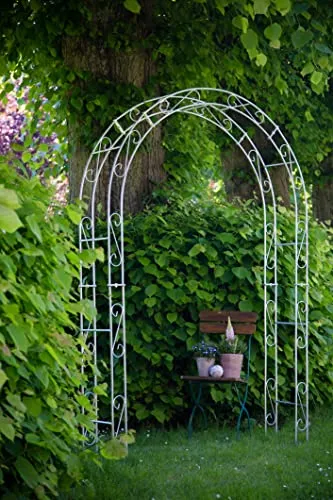 KUHEIGA Rosenbogen Metall 12mm Massiveisen! - stabil B: 140cm Verzinkt/Zink Rankbogen