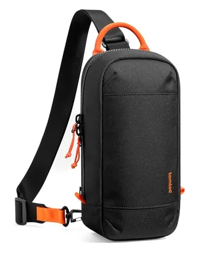tomtoc Sling Bag Umhängetasche für Nintendo Switch 2 - Taschen für Nintendo Switch, bietet Rundumschutz und Platz für 8 Spielkarten, ideal für Reisen und den Alltag.