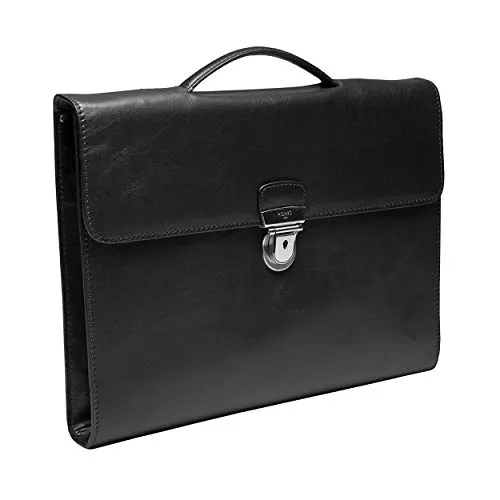 Picard Toscana Echtleder Aktentasche für Herren, Schwarz - Elegante Aktentasche aus hochwertigem Rindleder mit Clipverschluss, ideal für Beruf und Alltag. Bietet viel Stauraum mit mehreren Fächern für optimale Organisation.