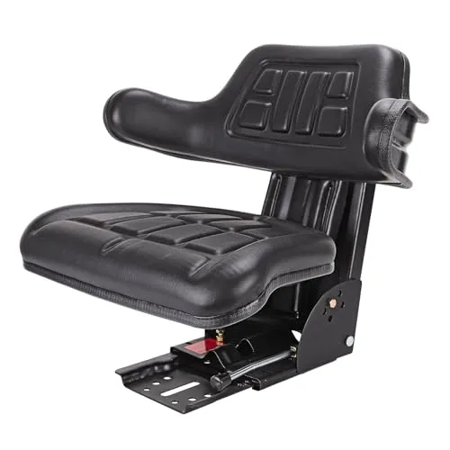 DTS130 AVFL Traktorsitz mit Armlehne - Robuster Baumaschinensitz für Anhänger, ergonomisch mit stufenloser Gewichtseinstellung und umfangreichen Befestigungsmöglichkeiten für verschiedene Marken.