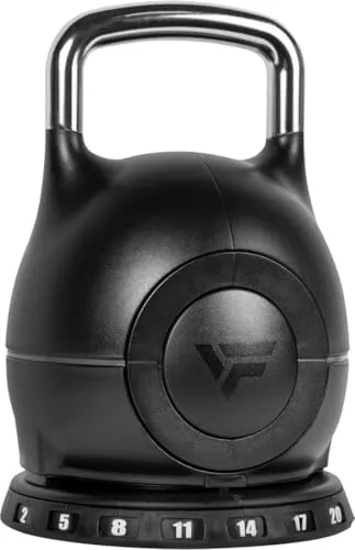 VirtuFit Verstellbare Kettlebell 2-20 kg | Kugelhantel für Functional Training und Kraftsport