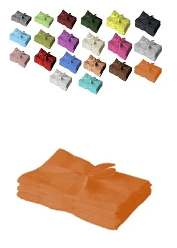 EXKLUSIV HEIMTEXTIL Gästehandtuch 4er Set 30 x 50 cm Terrakotta