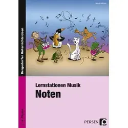 Lernstation Musik: Noten für 2. bis 4. Klasse - Lernhilfen für Schüler, die spielerisch Noten lernen und ihre musikalischen Fähigkeiten fördern.
