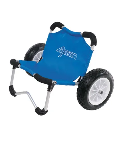 SUP Buggy Ascan Strandwagen - Stabiler Transportwagen für Wassersport - Baumaterialien für Kanus. Robuster Aluminiumwagen mit 80 kg Zuladung, pannensicheren Reifen und zusammenklappbarem Design, ideal für SUPs, Kanus und Kajaks.