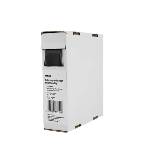 Unitec Schrumpfschlauch Abrollbox Ø 19-9,5 mm Meterware schwarz