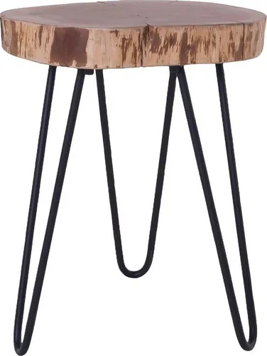Beistelltisch Nasti, braun, 38x40 cm - Stylischer Beistelltisch aus massiver Akazie mit ausgeprägter Maserung, ideal für jeden Wohnraum. Charmanter, natürlicher Look für eine gemütliche Atmosphäre.