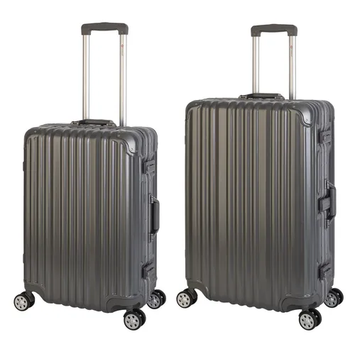 Travelhouse Trolleyset London, 4 Rollen, 2 tlg, TSA Zahlenschloss - Trolley-Sets mit bruchsicherer Polycarbonat-Hartschale und stabilem Aluminiumrahmen, ideal für Reisen dank 4 leichtlaufenden Rollen und TSA Zahlenschloss für maximale Sicherheit.