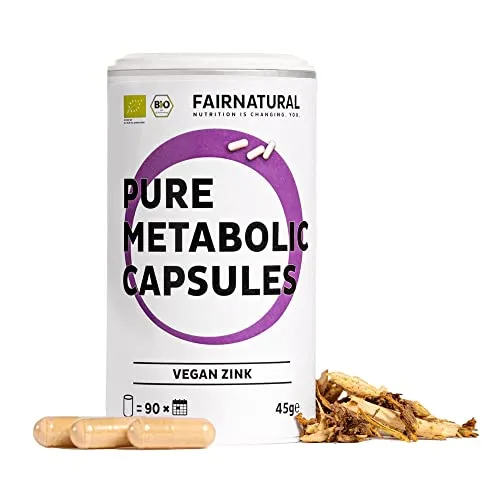 Produktbild Fairnatural BIO Zink Kapseln Vegan mit hoher Bioverfügbarkeit [Regional aus Deutschland] aus Guavenblättern | Rein pflanzlich, natürlich & konzentriert | 90 Kapseln