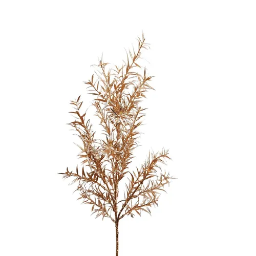 artplants Künstlicher Asparagus sprengeri Zweig DENDER, Gold, 75cm
