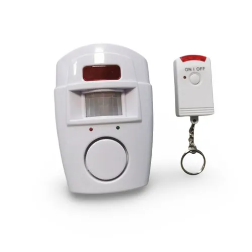 Alarm Bewegungsmelder mit 2x Fernbedienung für Innenbereich