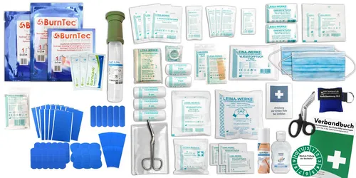 WM-Teamsport Erste-Hilfe-Set SET GASTRO DIN/EN 13157 - Erste-Hilfe-Set für Gastronomie, inkl. Notfall-Beatmungshilfe, Hygiene-Gel und detektierbaren Pflastern. Ideal für hygienisch sensible Bereiche, erfüllt DIN 13157 und sorgt für schnelle Hilfe bei Notfällen.