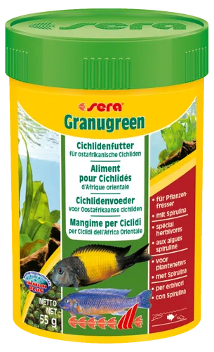 Sera granugreen - Grünfutter für ostafrikanische Cichliden 100ml - MHD 06/19