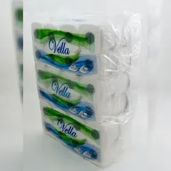 Vella 72 Rollen Toilettenpapier 3-lagig - Toilettenpapiere: 72 Rollen 3-lagiges Toilettenpapier aus Zellstoff-Frischfasern mit 250 Blatt pro Rolle - ideal für Großfamilien und Betriebe zum Super Sparpreis!