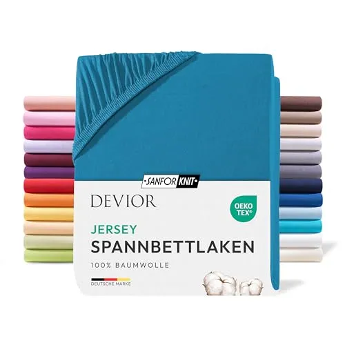 Devior Spannbettlaken 180x200cm für Boxspringbetten in petrol von Devior