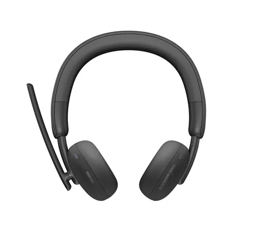Dell Wireless Headset WL3024 - Kabelloses Headset in Schwarz, erstklassiger Klang mit KI-Geräuschunterdrückung und 15 Stunden Akkulaufzeit