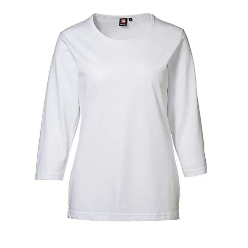 ID Identity Damenshirt mit 3/4 Arm 0313 (M, weiß)