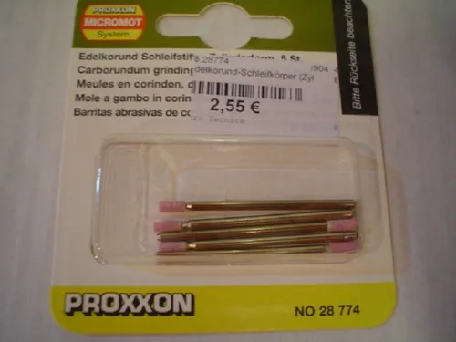 Proxxon 28774 Edelkorund Schleifstifte Zylinder 5 Stück
