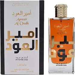 Lattafa Ameer Al Oudh Intense Oud Eau de Parfum 100ml - Eau de Parfum mit langanhaltendem Duft von Vanille. Ideal für besondere Anlässe, in der praktischen Größe von 100 ml.