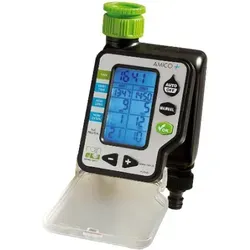 Rain-Spa Amico+ 1 Station Wasserhahn-Steuergerät - E-Scooter Zubehör: Innovativer Bewässerungsregler mit wiederaufladbarer Lithiumbatterie und einfacher 3-Schritt-Programmierung für effiziente Bewässerung von Balkonen und kleinen Gärten.