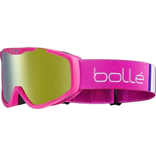 Bollé ROCKET PLUS Ski-Maske für Kinder - Matt Rosa, Vermillon Cat 3 - Skibrille mit 100 % UV-Schutz und Anti-Beschlag-Technologie für klare Sicht und hohen Tragekomfort, ideal für sonnige bis leicht bewölkte Tage.