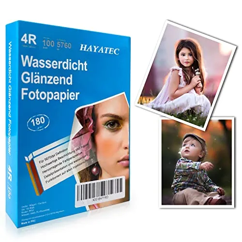 Blatt fotopapier 10x15 hoch glänzend tintenstrahldrucker 180g/m² Photopapier Fotokarten Photokarten Sofort Trocken Wasserfest Hochweiß fotoblätter 100