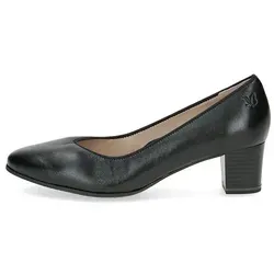 Caprice Leder-Pumps in Schwarz - 36 - Elegante Pumps aus Veloursleder mit rutschhemmender Laufsohle und bequemem Block-Absatz, perfekt für stilvolle Anlässe.