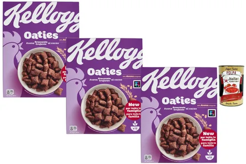 Produktbild Kellogg's Oaties Kakao 3x360g Knusprige Hafer Cerealien +Polpa