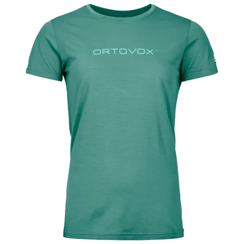 Ortovox 150 Cool Brand T-Shirt Women Arctic Grey (XL) - T-Shirts & Longsleeves: Robustes, kühlendes Damen-Shirt aus Merinowolle und TENCEL für optimale Temperaturregulierung bei sommerlichen Touren.