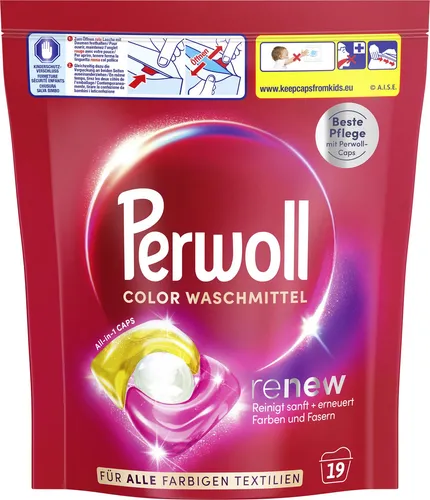 Perwoll Waschmittel Renew Color Caps, 19 Waschladungen von Perwoll