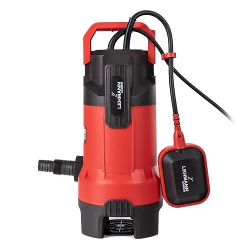 LEHMANN Tauchpumpe mit Schwimmer - 750 W, 20000 l/h - Wasserpumpen für Schmutz- und Reinwasser, max. Förderhöhe 10 m, ideal für schnelle Entwässerung und zuverlässigen Betrieb.