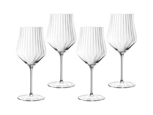 Nachtmann Spritzgläser 4er Set, 640 ml - Elegante Cocktailgläser aus Kristallglas - Cocktailgläser aus Kristallglas, spülmaschinenfest und ideal für stilvolle Aperitif-Stunden. Die feinen Rillen sorgen für eine besondere Note bei jeder Feier.