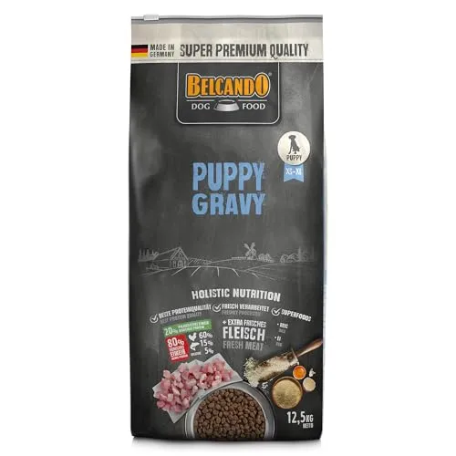 Belcando Puppy Gravy 12,5 kg - Trockenfutter für Welpen bis 4 Monate, hohe Bekömmlichkeit mit 30% frischem Geflügel und ohne künstliche Zusätze