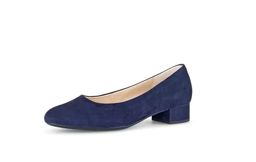 Gabor Flache Pumps Damen 31373530383739 Blau 39 EU - Elegante Damen Pumps aus weichem Velourleder, ideal für formelle Anlässe oder den Alltag. Mit ca. 35 mm Absatzhöhe und klassischem Design verleihen sie jedem Outfit eine feminine Note.