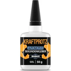 Kraftprotz Sekundenkleber KFZ und Motorrad, KPGA50, Gel, extra stark, wasserfest, 50g