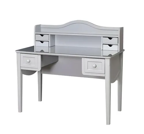 Minimalistischer weißer Holzschreibtisch für Büro - Moderner Schreibtisch aus hochwertigem Holz, ideal für Jugendliche und Erwachsene. Mit kompakten Maßen (127 x 65 x 119 cm) perfekt für jedes Zimmer.