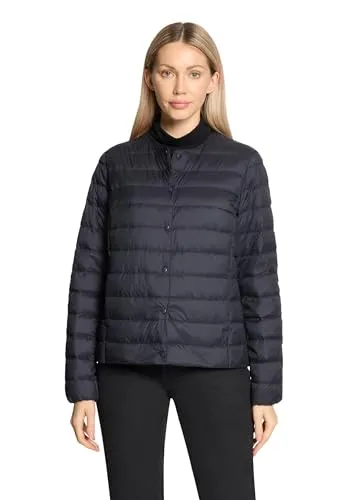 Daunen-Steppjacke - Blau - Größe 42 - Stilvolle Daunen-Steppjacke in Blau, figurumspielend und komfortabel. Mit Druckknopfverschluss und praktischen Nahttaschen ideal für kühlere Tage.
