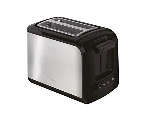 Tefal Express TT410D 2-Scheiben-Toaster - Edelstahl Toaster mit 850 W und herausnehmbarer Krümelschublade, ideal für perfektes Toasten in kürzester Zeit.