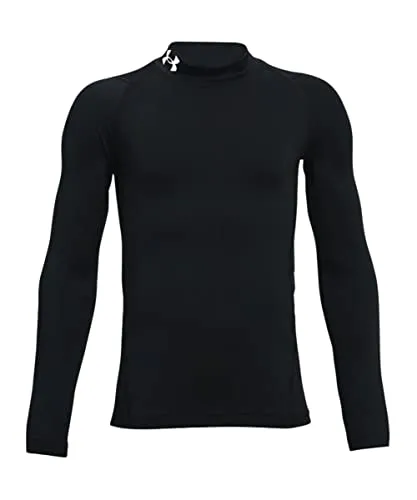 Under Armour UA CG Armour Mock LS für Jungen - Warmes Thermo-Langarm-Sportshirt mit dehnbarem 4-Wege-Stretch-Material und schweißableitender Anti-Geruchs-Technologie – ideal für aktive Kinder.