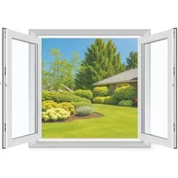 LuxusKollektion Fliegengitter Fensterrahmen 120x120cm, bohrenfrei, 4 Stück