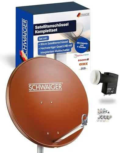 SCHWAIGER SAT-Anlage Aluminium Satelliten-Set von Schwaiger