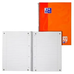 OXFORD Collegeblock Schule Lineatur 27 liniert DIN A4 Innen- und Außenrand, 1 Block