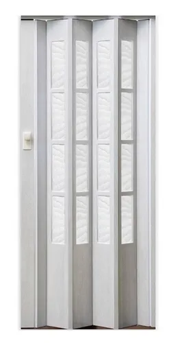 Vivaldi Falttür Schiebetür weiß gewischt - Falttüren, ideal für platzsparende Lösungen, teils vormontiert für einfachen Einbau, passend für Türbreiten bis 86 cm, mit Schloss und Fenster.