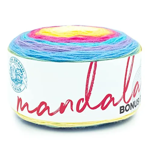 Produktbild Lion Brand Yarn Mandala Bonus Bundle Garn, Garn zum Stricken, Häkeln und Basteln, 1 Knäuel, Giant