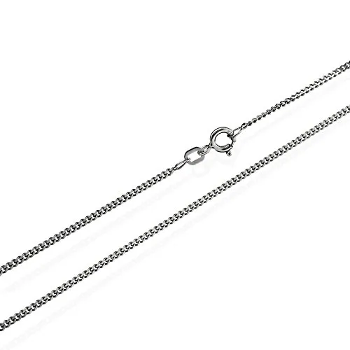 NKlaus 38cm Panzerkette 925 Silber - Elegante Halskette aus rhodiniertem 925 Sterling Silber, 38cm lang und 1,7mm breit – perfekt für stilvolle Akzente im Alltag.