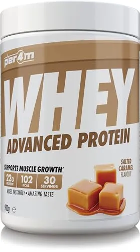 Per4m Whey Protein Salzkaramell 900g – Salzkaramell-Whey-Protein für Muskelregeneration.
